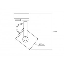 RAIL TOR Housing E27 blanco monofásico