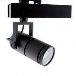Foco carril Trifásico TELESCOPIC CITIZEN LED, 28W, 10º-70º, negro, Regulable