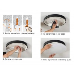 Kramfor BIG Plafón, 50W, Ø60cm, CCT, blanco