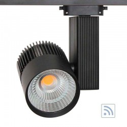 Foco carril Monofásico CRONOLUX Chip CREE led, negro 30W, RF Regulable