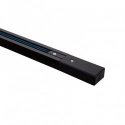 Carril monofásico con conector, 2 metros, negro, cuadrado