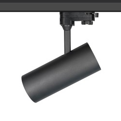 Foco carril Monofásico PROLUX, 25W, negro, CRI 90