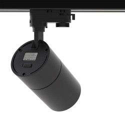 Foco carril Monofásico PIKE RAIL LED negro 30W, CCT, Triac regulable