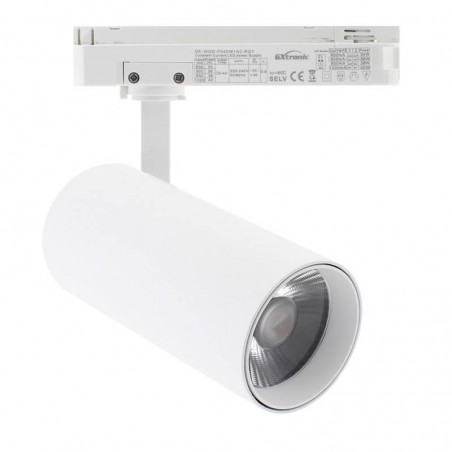 Foco LED ZOLTAR carril Monofásico, 34-40W, CRI92, UGR13, blanco