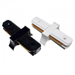 Unión I para carril monofásico, negro, trapecio