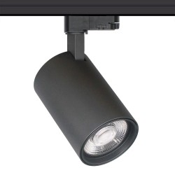 Foco carril Monofásico CRONOLUX chip CREE led, negro 30W, Pescadería