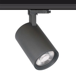 Foco carril Monofásico CRONOLUX chip CREE led, negro 30W, Pescadería