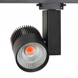 Foco carril Monofásico CRONOLUX chip CREE led, negro 35W, PINK Carnes/Frutas