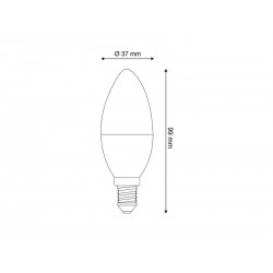 Bombilla LED Vela E14 frost 6W