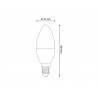 Bombilla LED Vela E14 frost 6W
