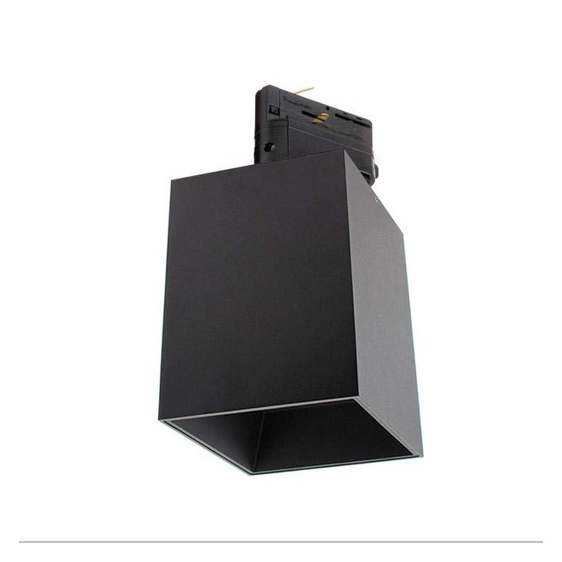 Foco de carril negro PROLUX Reail Housing Square 110