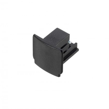 Tapa final carril trifásico, negro