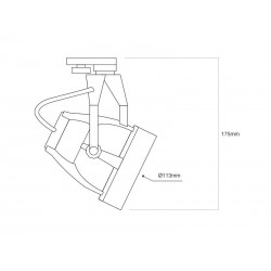 RAIL DOKOS Housing E27 negro monofásico