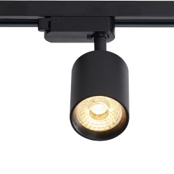 Foco carril Trifásico PIKE RAIL LED negro 10W, 5-CCT, Triac regulable