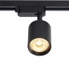 Foco carril Trifásico PIKE RAIL LED negro 10W, 5-CCT, Triac regulable