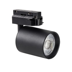 Foco carril Trifásico PIKE RAIL LED negro 10W, 5-CCT, Triac regulable