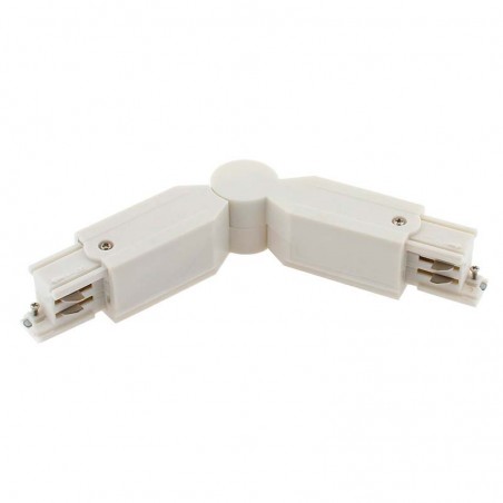Unión articulada carril trifásico, blanco