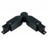 Unión articulada carril trifásico, negro