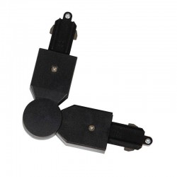 Unión articulada carril trifásico, negro