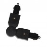 Unión articulada carril trifásico, negro