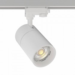 Foco carril Trifásico PIKE RAIL LED blanco 30W, CCT, Triac regulable