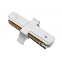 Unión I para carril monofásico, blanco, trapecio