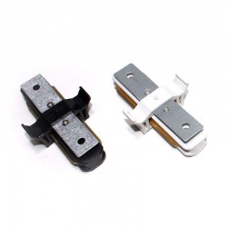 Unión I para carril monofásico, blanco, trapecio