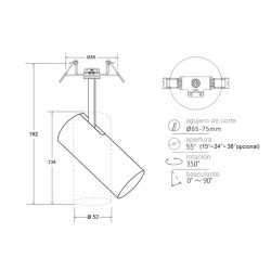 Foco Empotrar 12W PROLUX Chip Led CREE, driver Tridonic