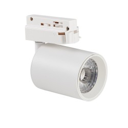 Foco carril Trifásico PIKE RAIL LED blanco 10W, 5-CCT, Triac regulable