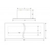 Downlight Led MOD, 24W, 120cm, blanco
