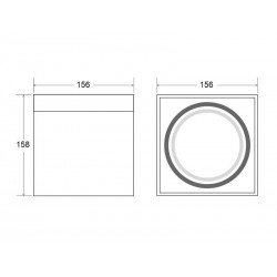 Housing para Downlight Led, KARDAN HIDRA, 1 foco