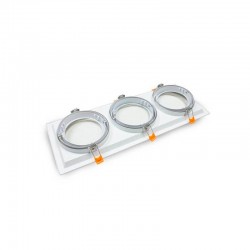 Marco triple Kardan SLIM housing 3 focos, blanco