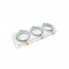 Marco triple Kardan SLIM housing 3 focos, blanco