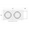 Housing para Downlight Led, KARDAN TOR, 2 focos