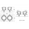 Downlight Led, KARDAN, 2 focos, 60W