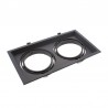 Marco doble Kardan SLIM housing 2 focos, negro