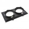 Marco doble Kardan SLIM housing 2 focos, negro