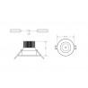 Downlight LUXON Chip Led CREE + Driver Regulable Triac, 9W