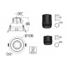HOTEL Housing Kit  Ø55mm Basculante Titanio 49