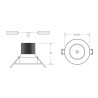 Downlight Led HOTEL RB chip CREE 12W, Regulable