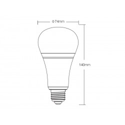 Bombilla E27 LED 12W, RGB+CCT (ZigBee)