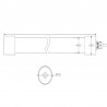 Tubo LED DC12V, IP65, 9W, 60cm, Quesos y fiambres