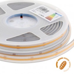 Tira LED Monocolor COB, DC24V, 5m (512Led/m), 60W, IP67, Pan y repostería