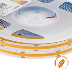 Tira LED Monocolor COB, DC24V, 5m (512Led/m), 60W, IP20, Pan y repostería
