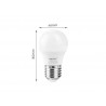 Bombilla mini E27 LED 4W, RGB+CCT (2.4G)