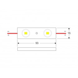 Módulo Led ABS Monocolor, 2xSMD2835, 0,72W