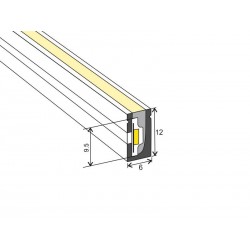 Led NEON Flex, 6x12mm, DC12V, 120Led/m, 5m, 100w
