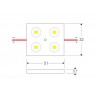 Módulo Led ABS Monocolor, 4xSMD5050, 1,44W
