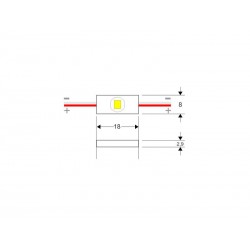Módulo Led ABS Monocolor, 1xSMD2835, 0,36W