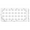 Hoja flexible IP20, 240*480mm, 32led, DC24V, 25W